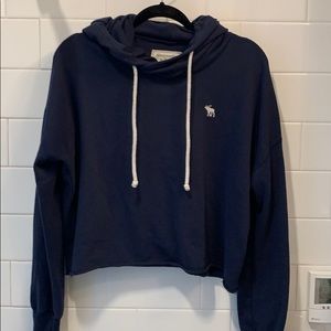 Abercrombie Navy cropped hoodie